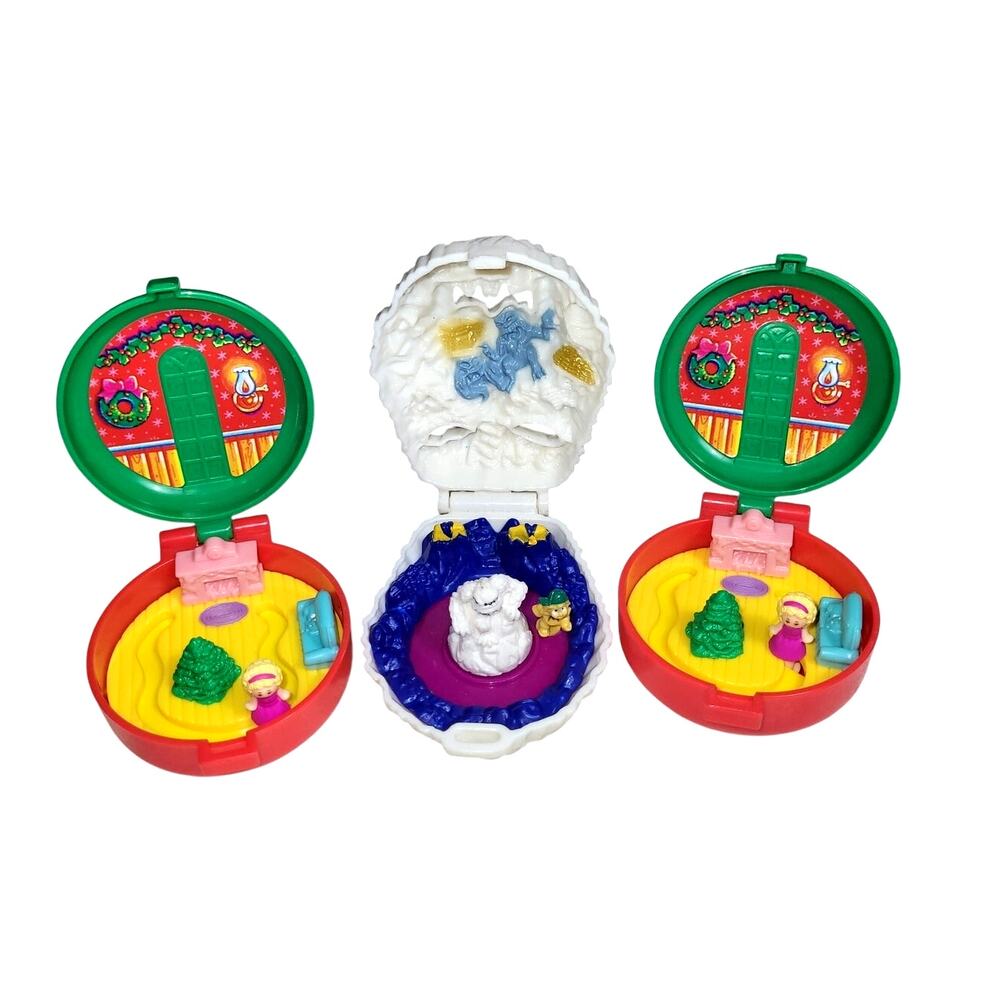 Vintage 1993 Bluebird Toys/ McDonalds Polly Pocket Miniature Play Set 3 PC Lot